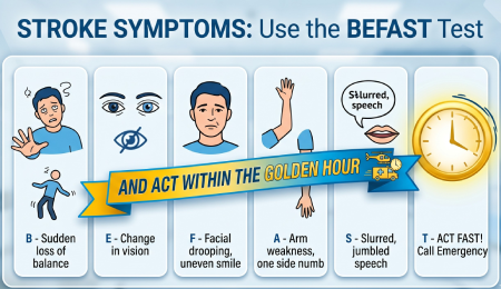 Stroke Symptoms: Use the BEFAST Test and Act Within the Golden Hour